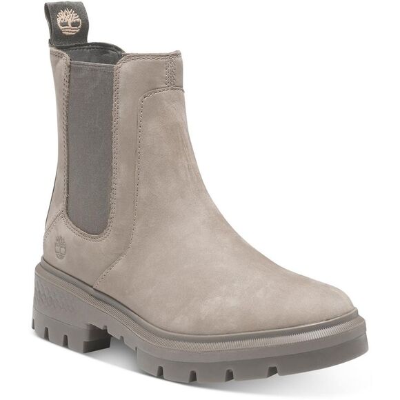 Timberland Shoes - Timberland Womens Cortina Valley Taupe Nubuck Pull On Ankle Boots Boots Used